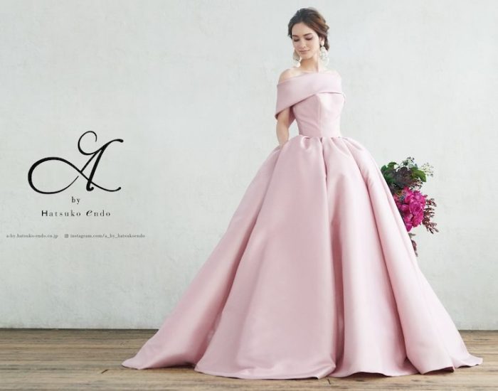 Vanessa｜HE-91 (Pink)/ミカドならではの立体的なシルエットがインパクトのあるドレスです。