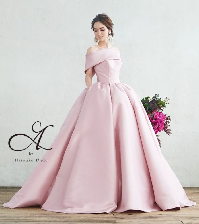 Vanessa｜HE-91 (Pink)/ミカドならではの立体的なシルエットがインパクトのあるドレスです。